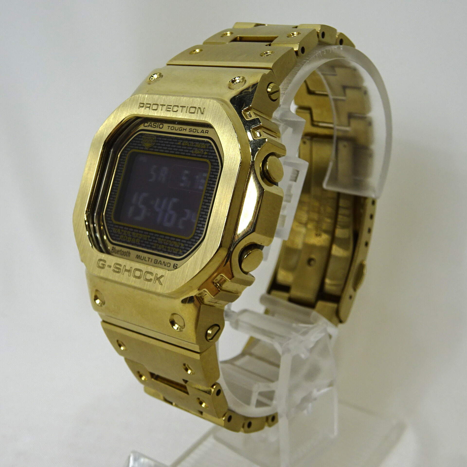 【中古】  CASIO カシオ G-SHOCK ジーショック FULL METAL 5000 SERIES  Bluetooth 積み上げる 盛りだくさん金属元素 電磁波ソーラー GMW-B5000GD-9JF メンズ ウオッチ  御覧になる ゴールド バス発着場併売品