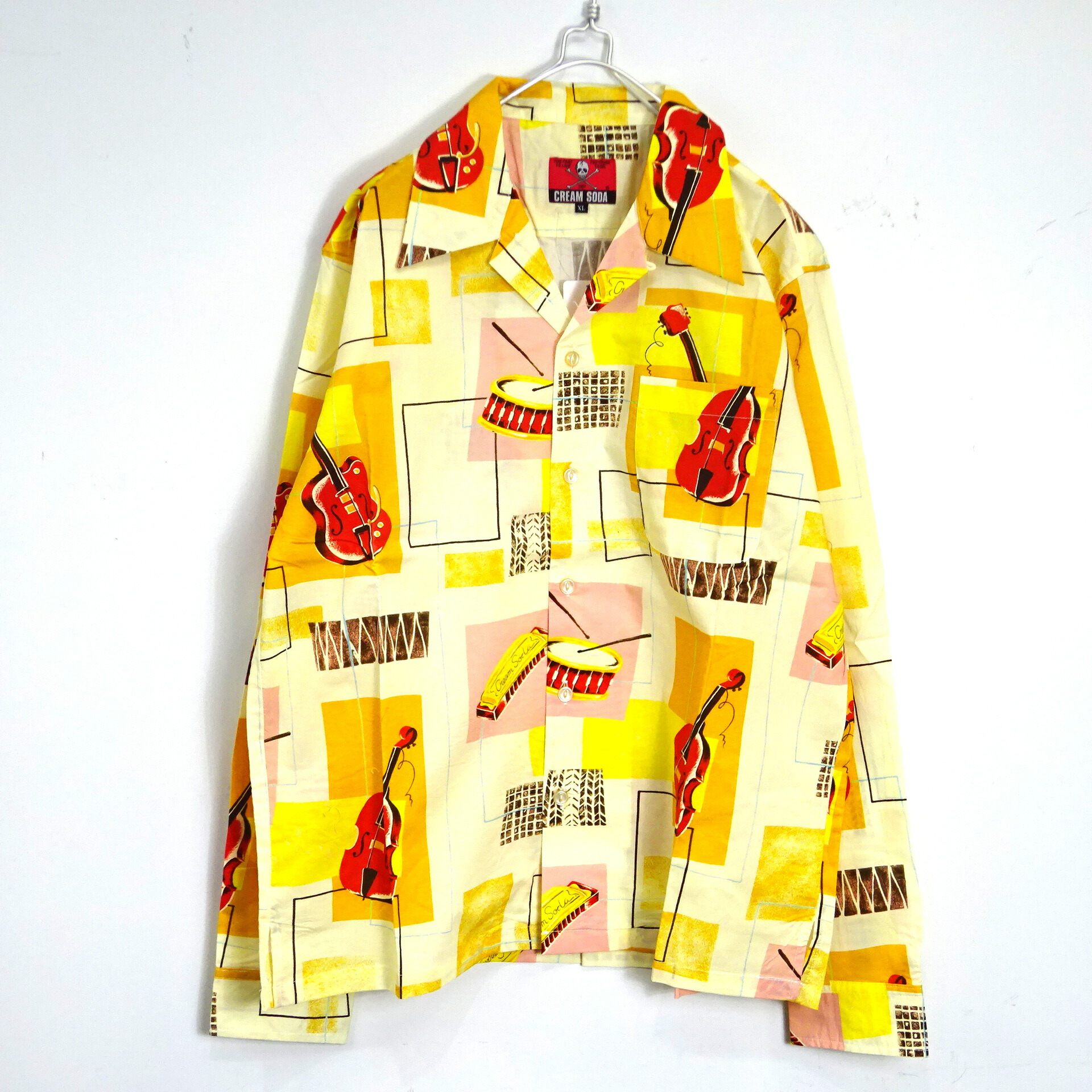 ジョンソンズ　ラロッカ　武運長久 日の丸 漢字シャツ　ロカビリー　Sサイズ JOHNSONS / LA ROCKA! KANJI Shirt ラロッカ!「武運長久」日の丸