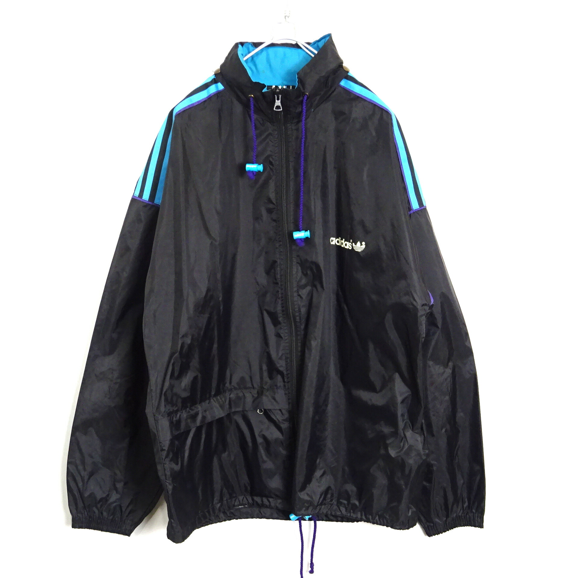 adidas  ウインドブレーカー　ナイロンセットアップ　Mサイズ　3本ライン adidas - 即決 adidas アディダス ウインドブレーカー Mの通販
