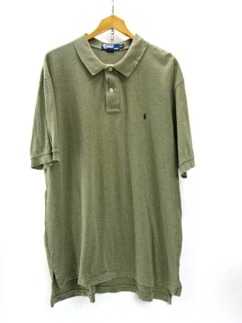 最安値 中古 Polo By Lalph Lauren ポロ ラルフローレン ポロシャツ 半袖 S ワンポイント ビッグシルエット 古着 Used ユーズド メンズ トップス シャツ フィリピン製 サイズ Xxl 若草色 カーキグリーン系