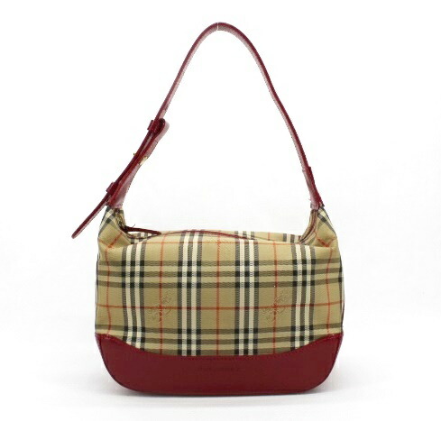 【中古】BURBERRY バーバリー ノバチェック ミニバッグ ハンドバッグ