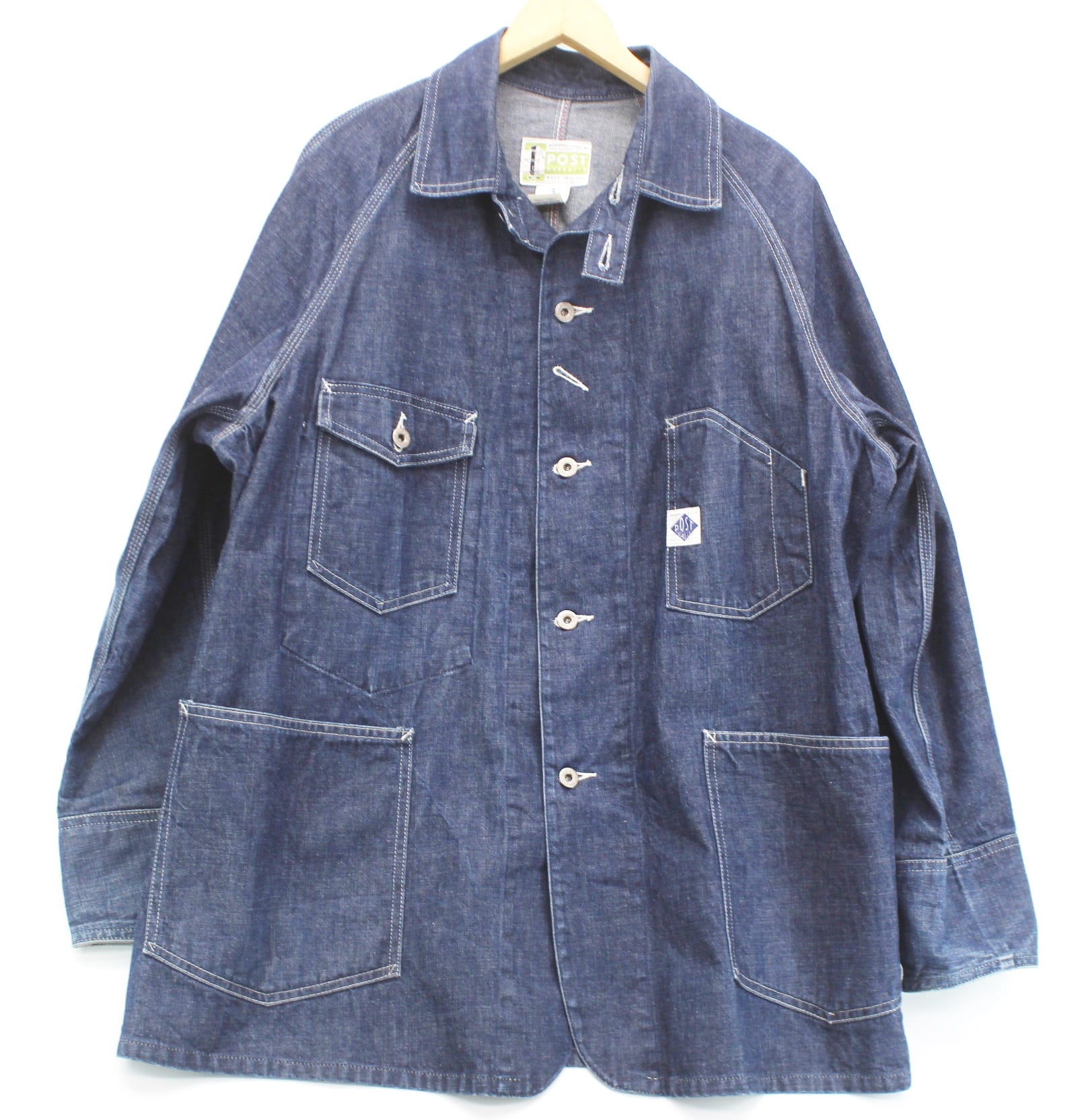 【中古品】 POST OVERALLS ポストオーバーオールズ エンジニアジャケット デニムカバーオール M インディゴ|オーディン店
