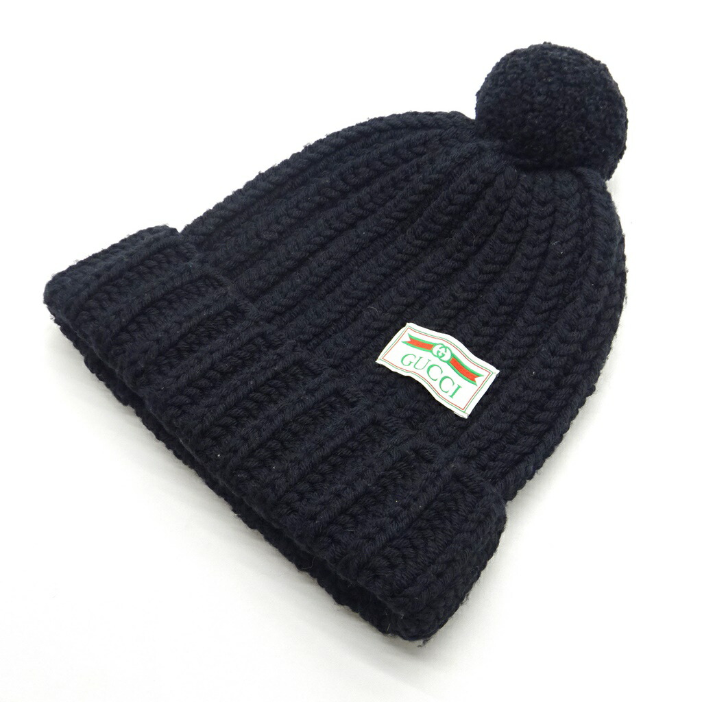 楽天市場】極美品◇GUCCI グッチ 601025 ボンボン付き ニットキャップ