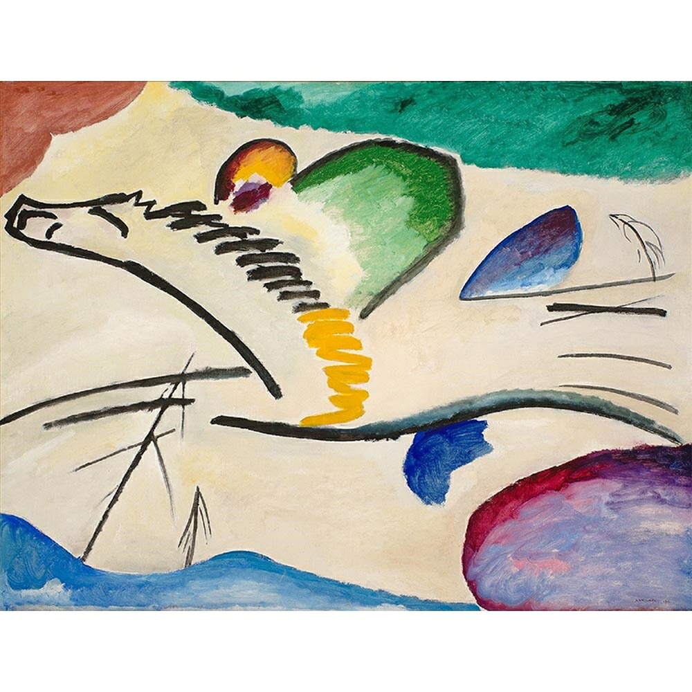 騎士（叙情的な） 【15号】 テオ・ファン・ドゥースブルフ 【 額縁が選べる 額入り 複製画 絵画 】｜マスクのエコワン
