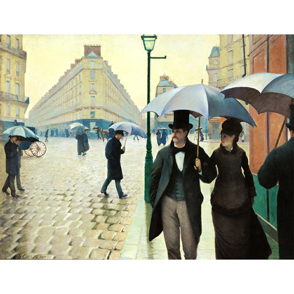 パリ、雨の日 【15号】 ギュスターヴ・カイユボット 【 額縁が選べる 額入り 複製画 絵画 】｜マスクのエコワン