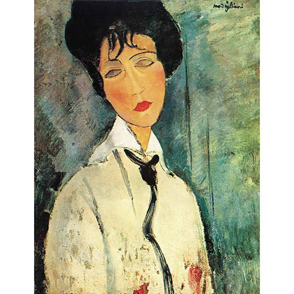 楽天市場】複製名画 モディリアーニ 「タイをする女」 美術品