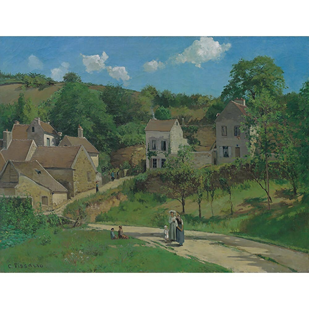 カミーユ・ピサロ、【ルーヴル、午後】、希少画集画、新品高級額・額装付 カミーユ・ピサロ、【ルーヴル、午後】、希少画集画、新品高級額