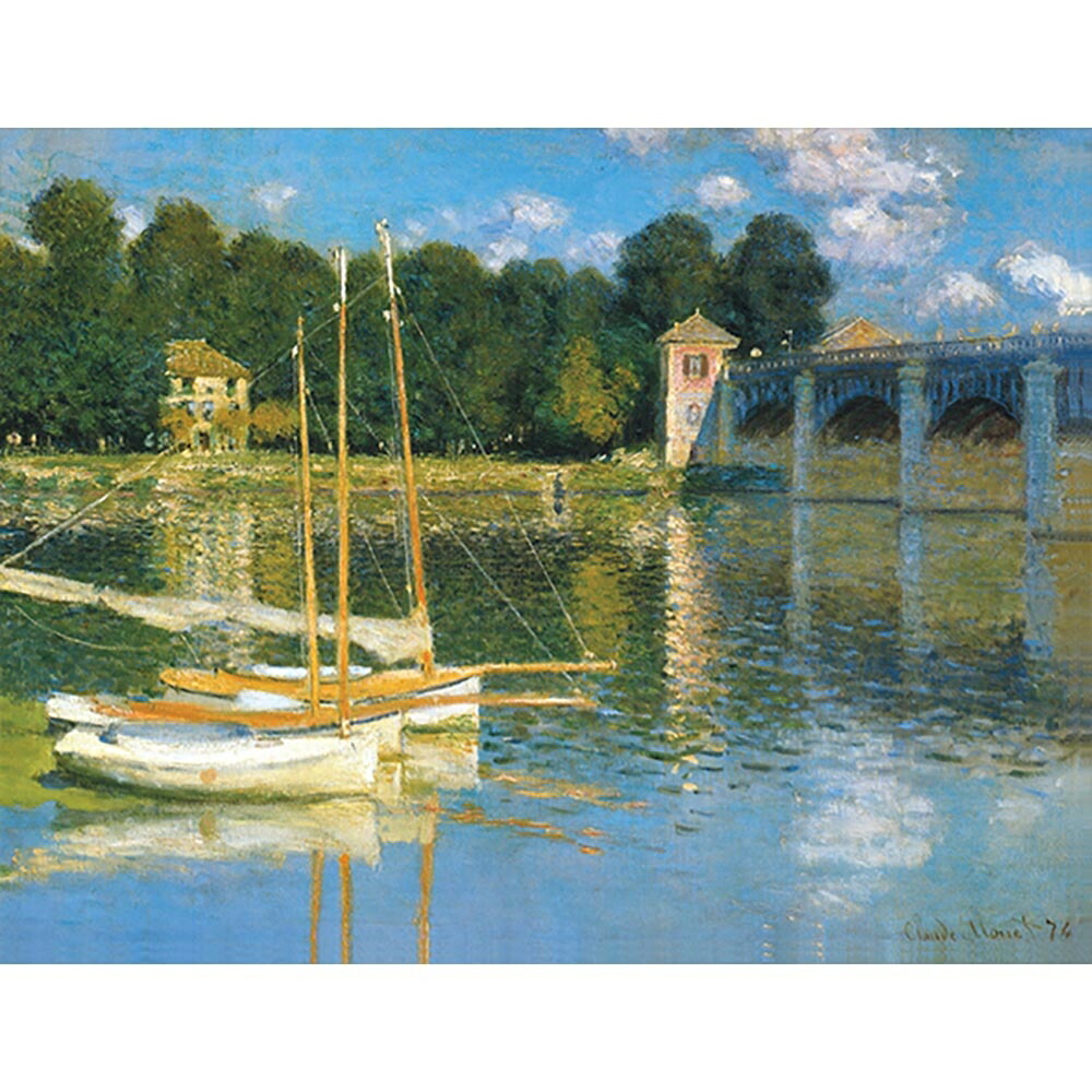 クロード・モネ アルジャントューユの橋 絵画 額装 油彩画 美術品 芸術家 アルジャントイユの橋 モネ