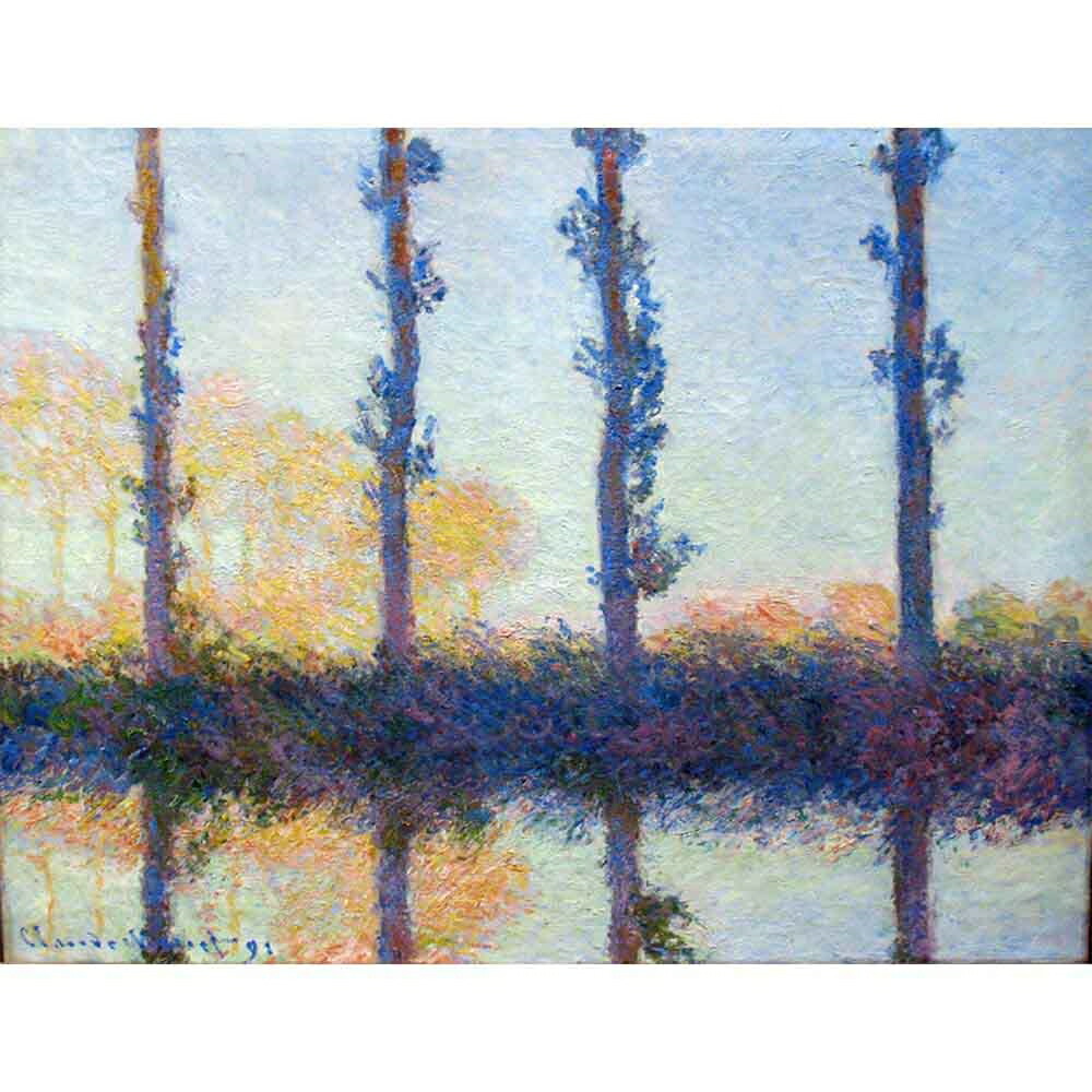 3本のポプラの木 【15号】 クロード・モネ 【 額縁が選べる 額入り 複製画 絵画 】|マスクのエコワン