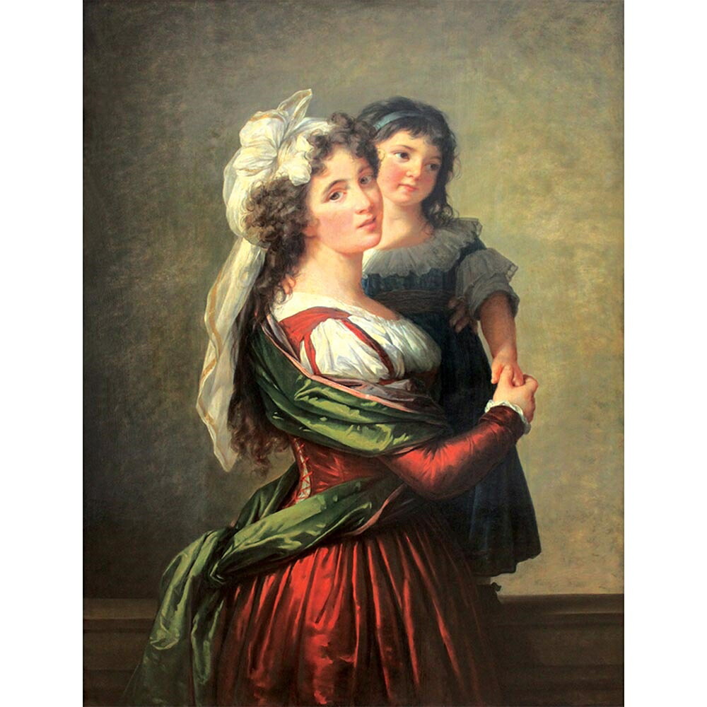 ルーサン夫人と娘 【15号】 ヴィジェ・ルブラン 【 額縁が選べる 額入り 複製画 絵画 】｜マスクのエコワン
