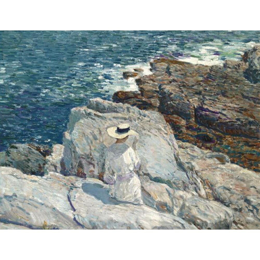 The South Ledges, Appledore 【15号】 チャイルド・ハッサム 【 額縁が選べる 額入り 複製画 絵画 】|マスクのエコワン