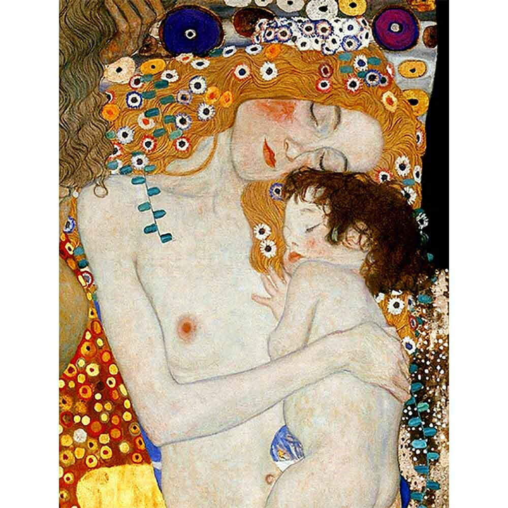 母と子 【15号】 グスタフ・クリムト 【 額縁が選べる 額入り 複製画 絵画 】|マスクのエコワン