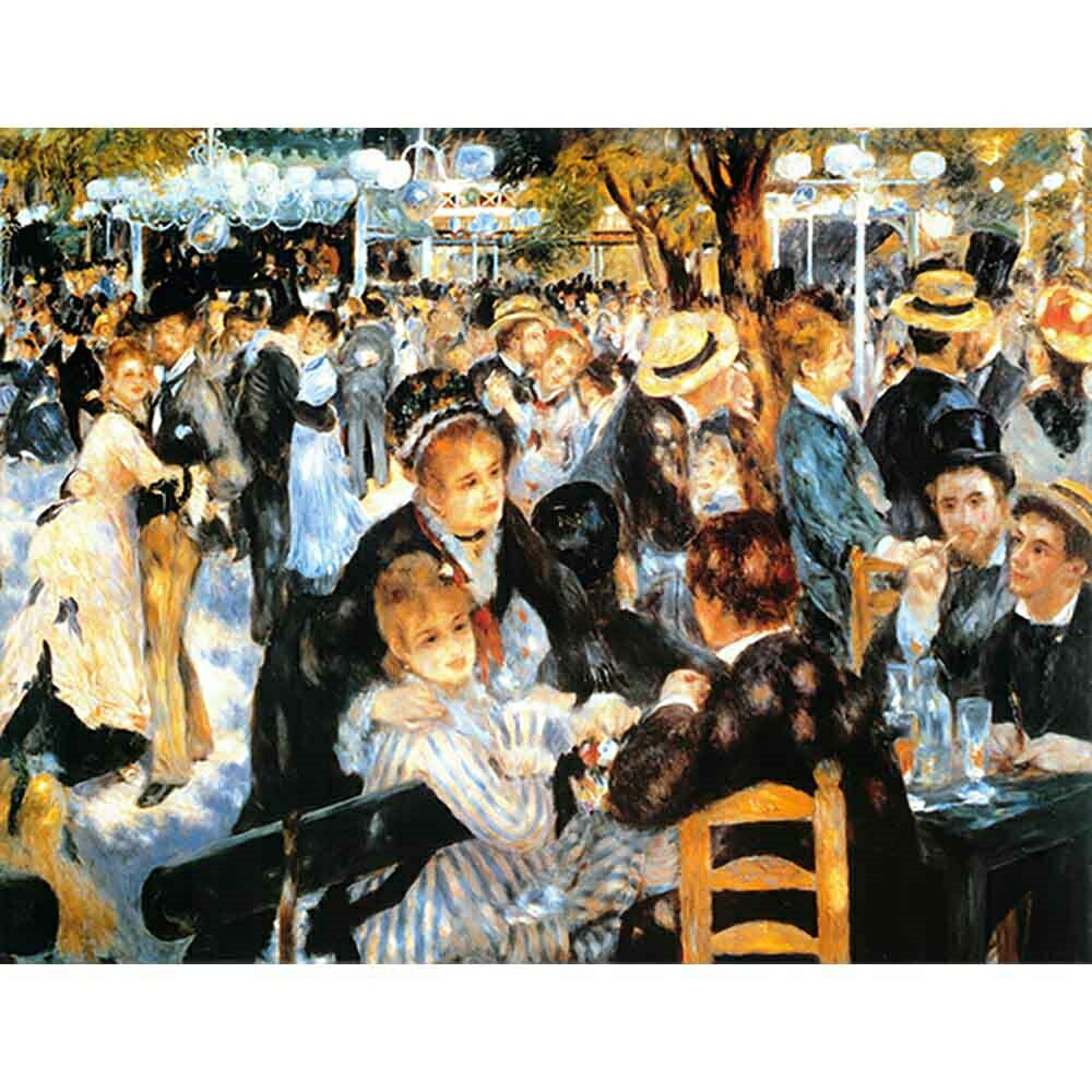 絵画 オーギュスト・ルノワール 舞踏会リマスターアート社23/100枚限定品 ルノワール『ムーラン・ド・ラ・ギャラットの舞踏会