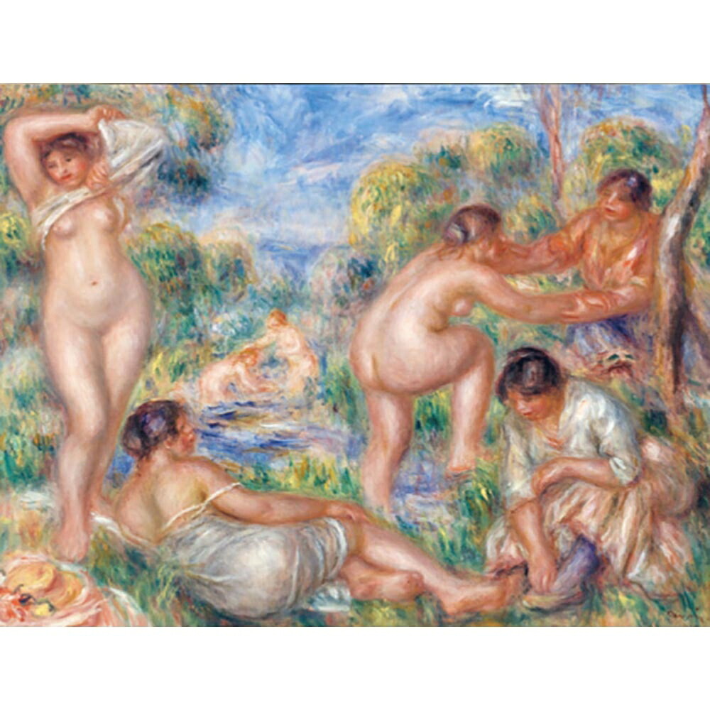 三人の浴女たち 【15号】 ピエール=オーギュスト・ルノワール 【 額縁が選べる 額入り 複製画 絵画 】|マスクのエコワン