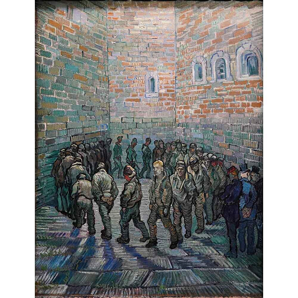 囚人の運動 【15号】 フィンセント・ファン・ゴッホ 【 額縁が選べる 額入り 複製画 絵画 】|マスクのエコワン