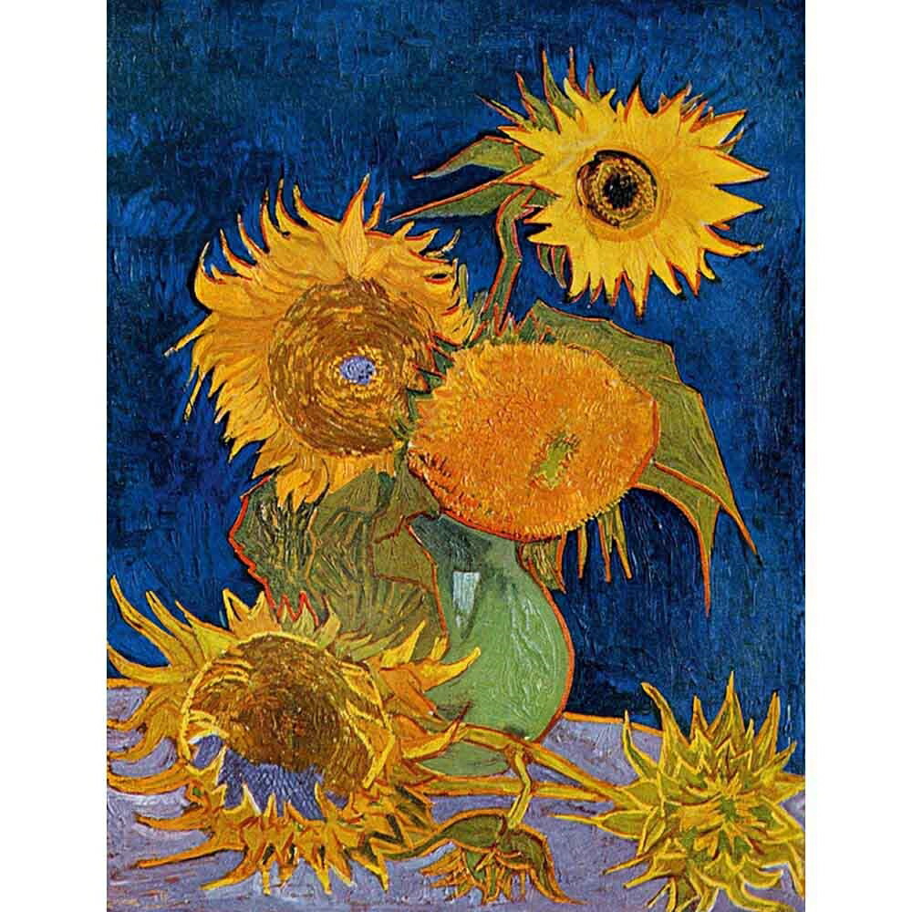 【未使用】フィンセント・ファン・ゴッホ　ひまわり　ジェル加工　世界の名画　複製画 フィンセント・ファン・ゴッホ 『ひまわり』