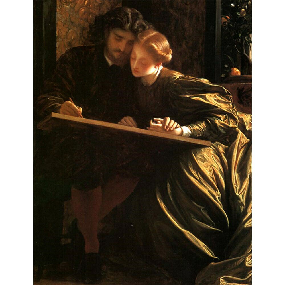 絵画　額装　油彩風複製画　ロバート・ウッド『10月の朝』さし箱有り 10月の朝 【6号】 ロバート・ウッド 【 額縁が選べる 額入り