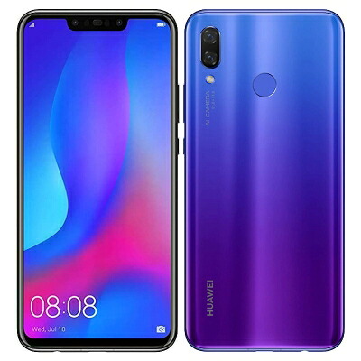 Huawei nova3 PAR-LX9 Iris Purple【国内版 SIM無償性】 Huawei 当社３ヶ月間引き受ける 中古 持ちはこび兄ちゃん