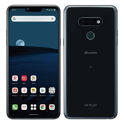 【SIM鍵を掛ける取りけす済】docomo LG style3 L-41A Mirror Black LG陰電子 当社３ヶ月間引きうける 中古 持ちはこぶ御坊さん