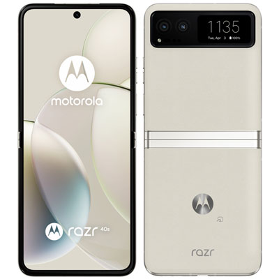 motorola razr 40s A303MO バニラクリーム【RAM8GB/ROM256GB SoftBank版SIMフリー】 MOTOROLA 当社６ヶ月保証 未使用 携帯少年｜中古スマホとsimフリーの携帯少年