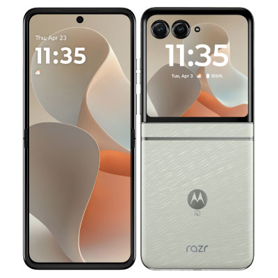 【ネットワーク利用制限▲】motorola razr60d M-51F PANTONE Lightest Sky【RAM8GB/ROM256GB docomo版SIMフリー】 MOTOROLA 当社３ヶ月間保証 中古 携帯少年｜中古スマホとsimフリーの携帯少年