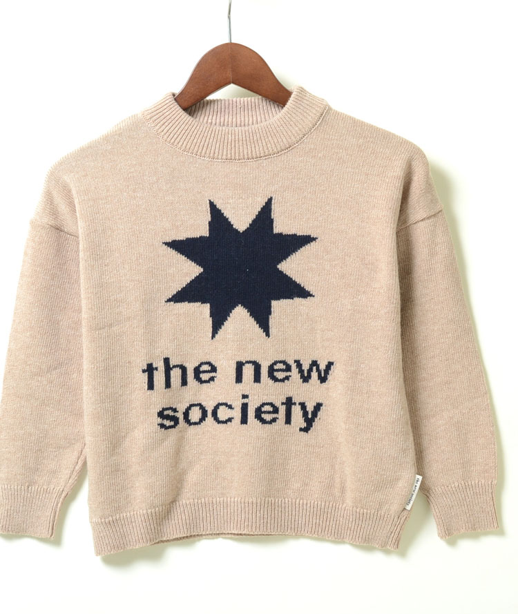 【4y-12y】The New Society Cash New Jumper ザ ニュー ソサエティキャッシュ ニュー ジャンパー セーター ブラウン 茶 KIDS キッズ 子供 女の子 w22-k-kn06 高級子供服ブランド ハイブランド ハイクオリティ
