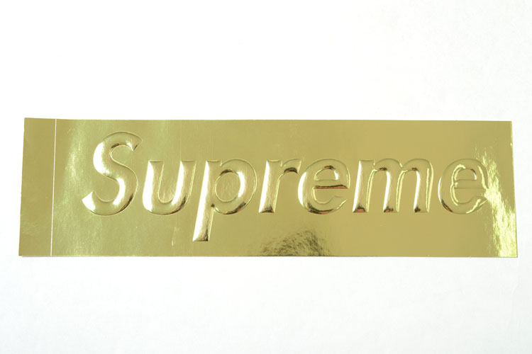 楽天市場】Supreme Embossed Metalick Gold Box Logo Sticker