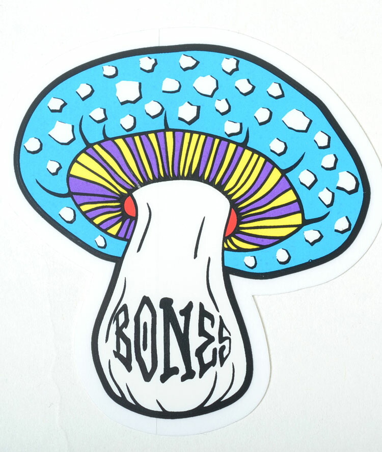 BONES STICKER ボーンズ スケート ステッカー Mushroom Portal ブルー画像