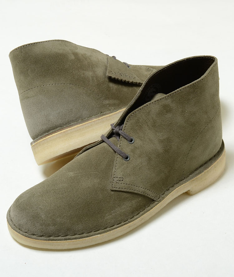 CLARKS ORIGINALS DESERT BOOT クラークス　オリジナルス デザートーブーツ カーキ スエード メンズ ブーツ シュー 38234｜honey（ハニー）