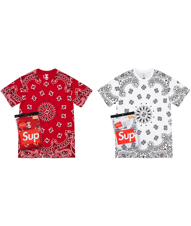 【楽天市場】Supreme/Hanes Bandana Tagless Tees(2Pack