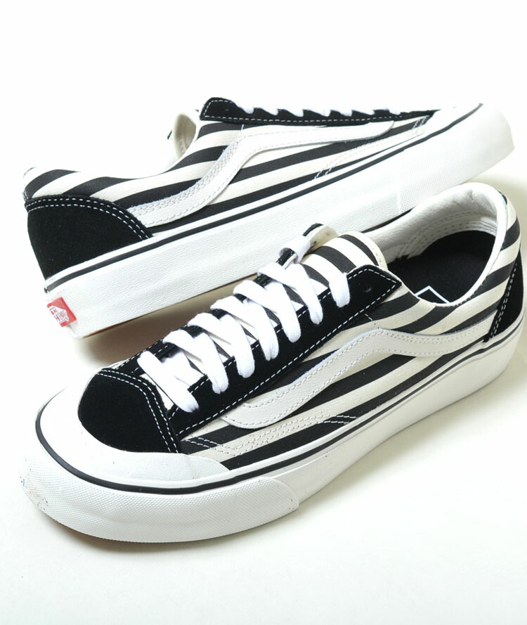 black vans with white stripe