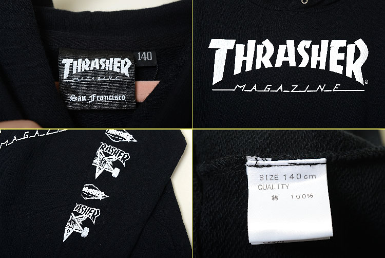 1 160 Thrasher Sweat Parka スラッシャー スウェット パーカー キッズ Kids 子供服 黒 白 グレー ワインレッド ネイビー グリーン Thrasherロゴ 男の子 女の子 スケーター ストリート Mavipconstrutora Com Br