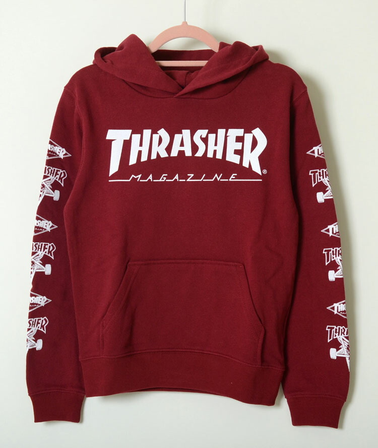 日本全国送料無料 楽天市場 1 160 Thrasher Sweat Parka スラッシャー スウェット パーカー キッズ Kids 子供服 黒 白 グレー ワインレッド ネイビー グリーン Thrasherロゴ 男の子 女の子 スケーター ストリート Honey ハニー 現金特価 Www