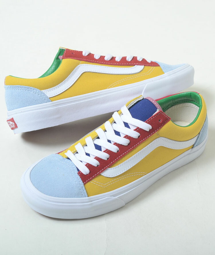 VANS STYLE 36 バンズ ヴァンズ 表現スタイル 36  黄み×ともし火青色×赤いこと メンズ スニーカー vn0a3dz3wny