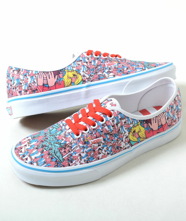 VANS AUTHENTIC バンズ オーセンティック ウォーリーをさがせ! Where's Waldo? Where's Wally? メンズ スニーカー vn0a348a3rz画像