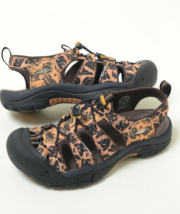 KEEN×GRAVITYFREE NEWPORT RETORO キーン×グラヴィティフリー ニューポート マルチ オレンジ ブラック ドンヒャララ メンズ サンダル スニーカー 1027451