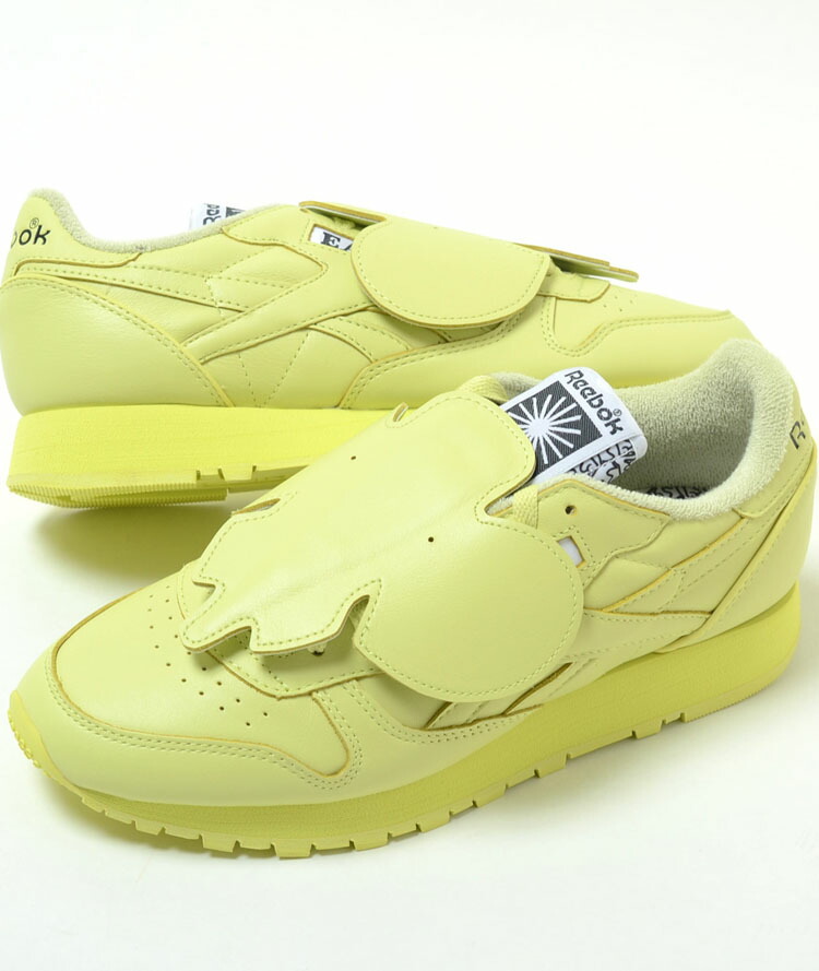 Reebok EAMES CLASSIC LEATHER リーボック イームズ 古典派音楽 なめし革 クールアロエ 黄緑 メンズ スニーカー gy6386