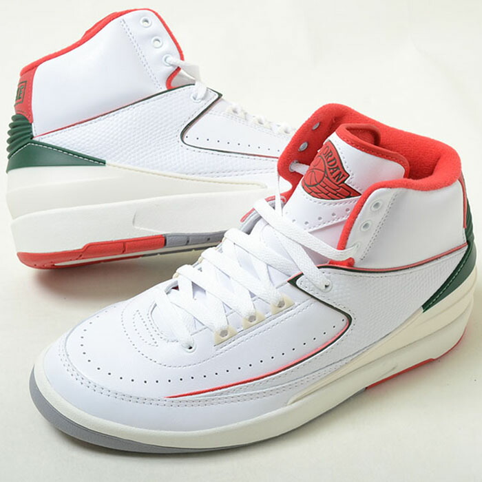 シューズ(男性用) JORDAN2 JORDAN BRAND AIR JORDAN 2 RETRO WHITE/VARSITY RED-BLACK 22HO