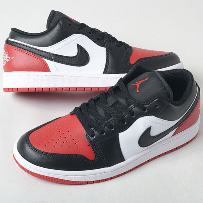 NIKE AIR JORDAN 1 LOW ナイキ エア ジョーダン ロー メンズ スニーカー レッドブラック 553558-161|honey(ハニー)