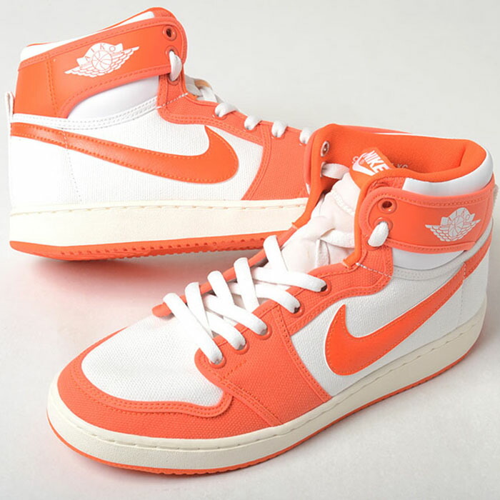 NIKEエアジョーダン1 MID オレンジ/ホワイト 希少品 NIKE AIR JORDAN 1 MID 
