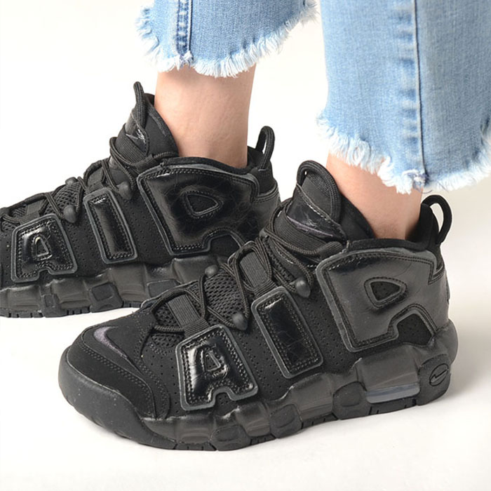 【訳あり】NIKE AIR MORE UPTEMPO (GS) ナイキ エア アップテンポ レディース スニーカー ブラック fv2264-001w