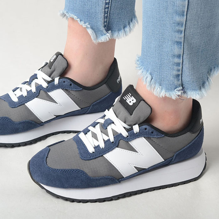 NEW BALANCE MS237 MCN ニュー平衡にする レディース スニーカー グレーネイビー ms237mcn