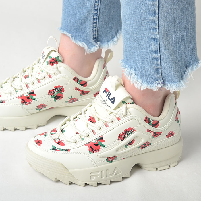 FILA Disruptor 2 × BEDWIN フィラ ディスラプター ベドウィンアンドザハートブレイカーズ レディース スニーカー 白いこと uss23094-094