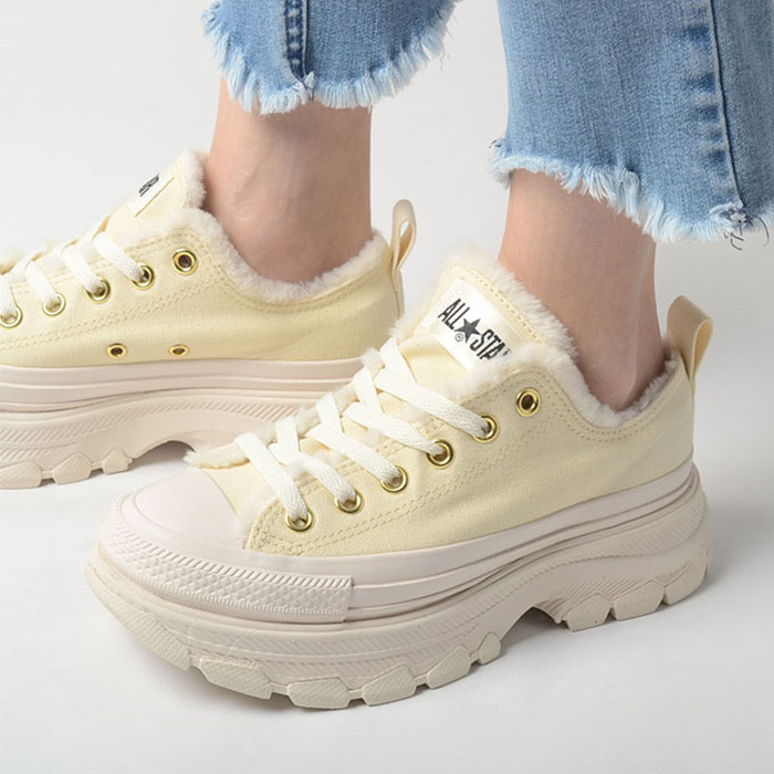 CONVERSE ALL STAR TREKWAVE BOA OX コンバース オールスター トレックウェーブ ボア レディース スニーカー 秋冬 オフホワイト 1se256