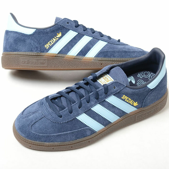 adidas HANDBALL SPEZIAL アディダス ハンドボール スペツィアル メンズ スニーカー ネイビーライトブルー bd7633｜honey（ハニー） 10,493円