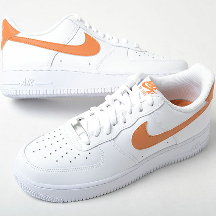 NIKE Air Force 1 ホワイト　オレンジ　FJ4146-109 Amazon | [ナイキ] スニーカー AIR FORCE 1 07 エア フォース 1