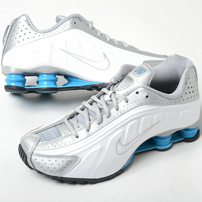 NIKE SHOX R4 ナイキ エア湖 ショックス メンズ スニーカー 白いことしろがね色 軍司令部1988-005