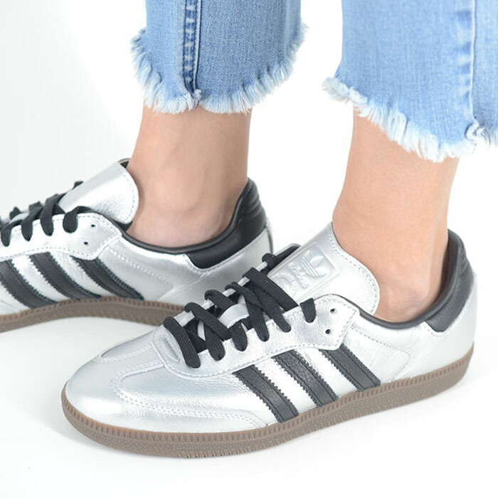 adidas SAMBA OG W アディダス サンバ レディース スニーカー シルバーブラック ji4218