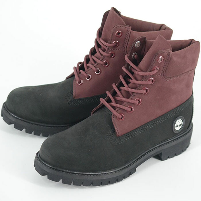 Timberland PREMIUM 6IN LACE WATERPROOF BOOT ティンバーランド プレミアム レース ウォータープルーフ ブーツ メンズ ブラックワインレッド tb0a2p6w-eje