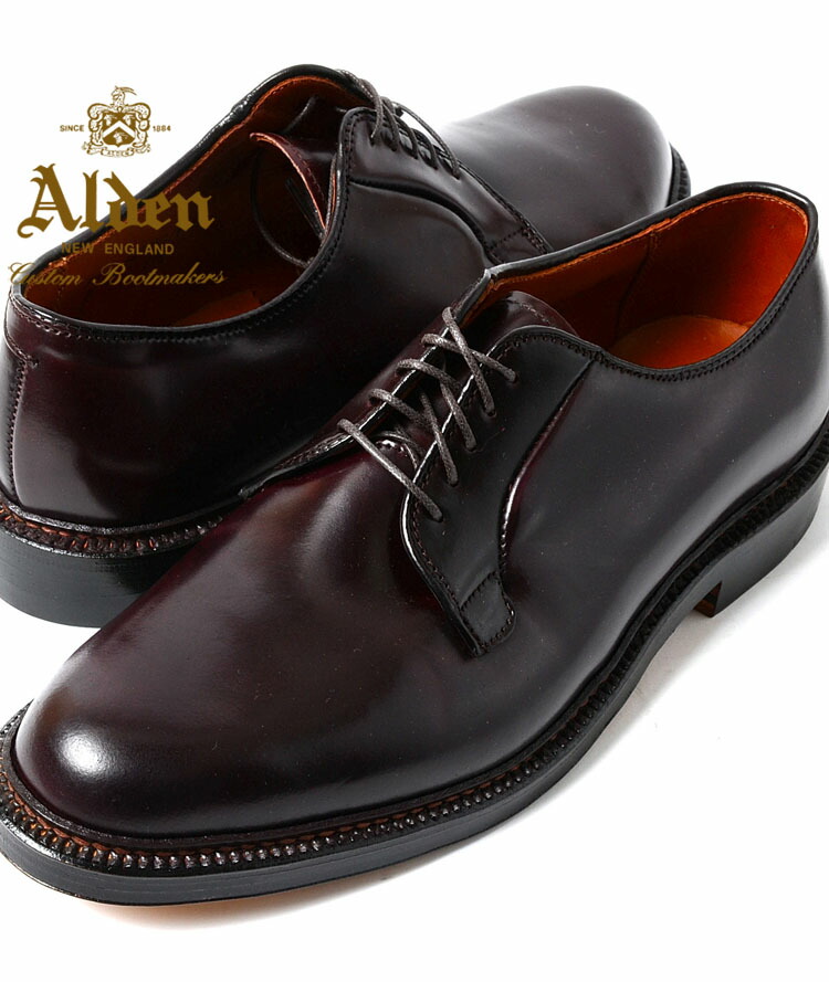 alden plain toe blucher cordovan